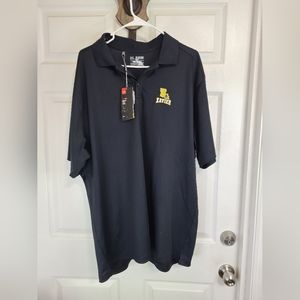 (844) Under Armour Men's Xavier University Polo Shirt, Size: 2XL Color Black